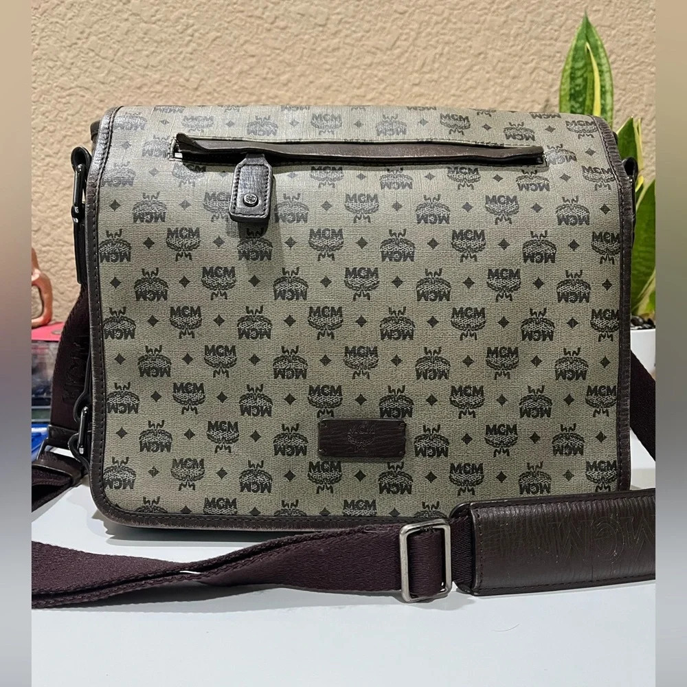 MCM MONOGRAM MESSENGER BAG